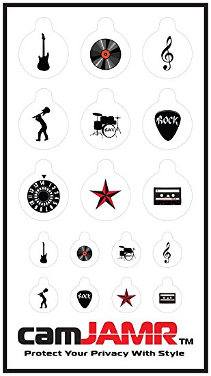Webcam Cover / Stickers for Online Privacy. Fits Laptop, Tablet, Cell Phone, Smart Tv, Xbox and More! camJAMR Rocker Pack (Includes 12 Webcam Covers)