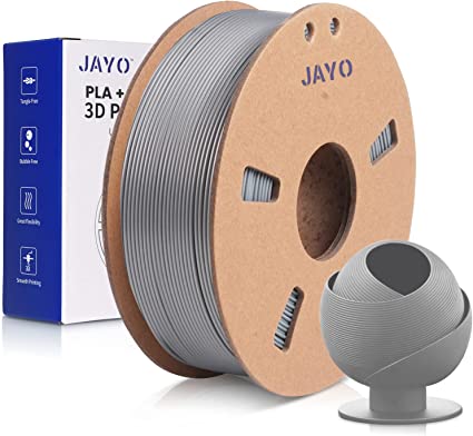 JAYO PLA  3D Printer Filament, PLA Plus Filament 1.75mm Dimensional Accuracy  /- 0.02mm, 0.65KG Cardboard Spool Printing Material Fits for Most FDM 3D Printers, PLA  Silver 650G