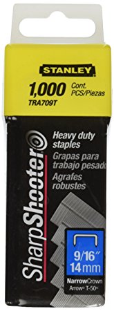 Stanley Tra709T 9/16 Inch Heavy Duty Narrow Crown Staples, Pack of 1000(Pack of 1000)