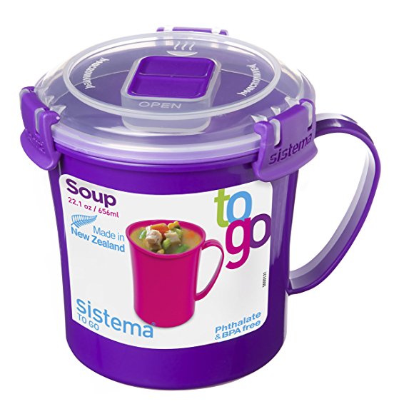 Sistema 21107 Klip It To Go Soup Mug, Multicolor