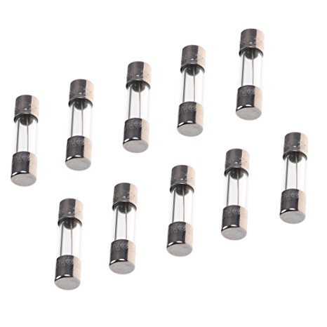 BCP pack of 10 pcs F5AL Fast-Blow Fuse 5A 250V Glass Fuses 5 x 20 mm (5amp) (F5A)