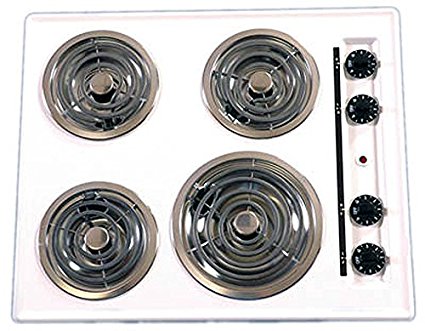 Summit WEL03 24 Electric Cooktop 4 Coil Elements - White