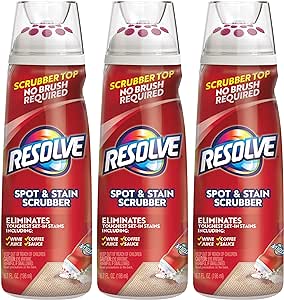 Resolve Carpet Spot and Stain Scrubber, Removes the Toughest Set-In Stains, Scrubber Top, No Brush Required, 6.7 Fl Oz​ (Pack of 3)