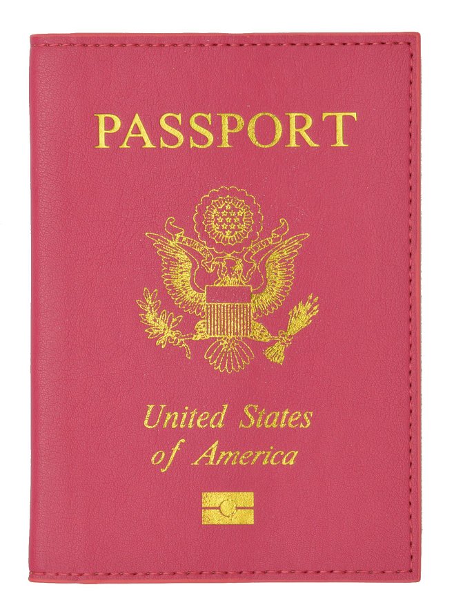 Marshal USA Gold Logo Passport Cover Holder for Travel