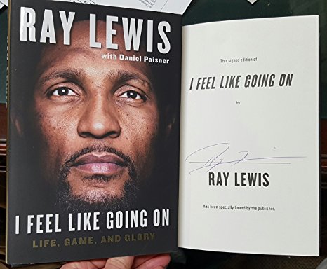 Ray Lewis Signed Autographed Book I Feel Like Going On Ravens Miami