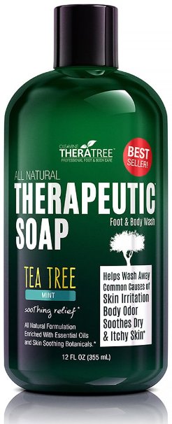Oleavine Antifungal Soap with Tea Tree and Neem for Body 12 oz