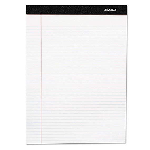 30630 Premium Ruled Writing Pads, White, 8 1/2 x 11, Legal/Wide, 50 Sheets (Pack of 6 Pads)
