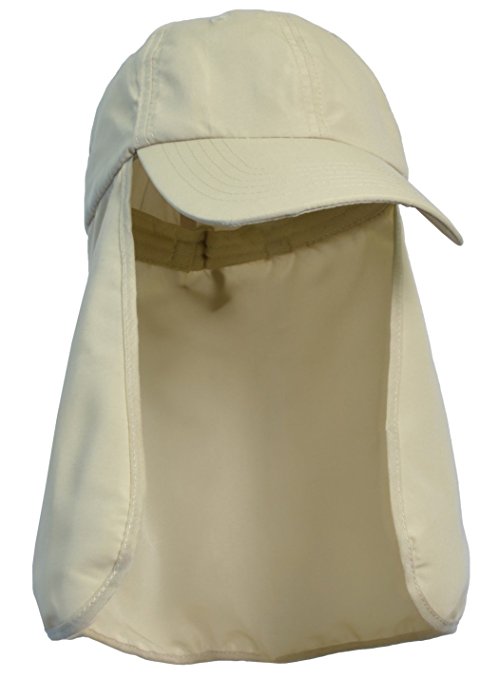 Sun Blocker Outdoor Safari Sun Protection Cap with Neck Flap Fishing Hat for Baseball, Backpacking, Cycling, Hiking, Garden, Hunting, Camping