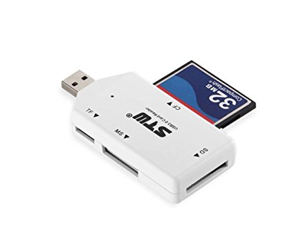 ABC® Adapter, Memory Card Reader, 5Gbps USB 3.0 All in 1 SD/TF/CF/MS Flash Memory Card Reader