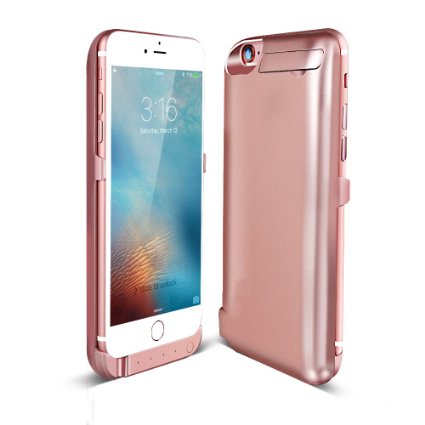 iPhone 6S plus Battery Case, Keluoer iPhone 6 plus Battery Case(5.5 Inch) - [Lifetime Guarantee Series] iPhone Portable Charger iPhone 6S 6 plus Charging Case-8200mAh Capacity(Rose Gold)