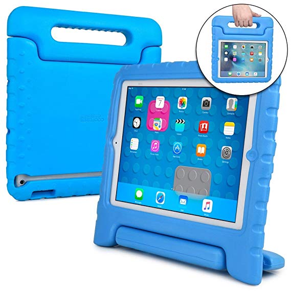 Cooper Dynamo [RUGGED KIDS CASE] Protective Case for iPad 4, iPad 3, iPad 2 | Child Proof Cover with Stand, Handle | A1458 A1459 A1460 A1674 (Blue)