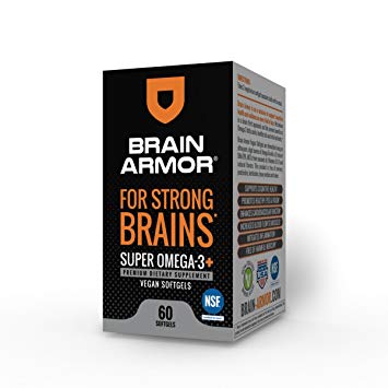 Brain Armor - Super Omega-3 Vegan Softgel Capsules - 1,283 mg of Omega-3s