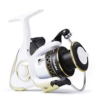 Akataka Spinning Reel, Durable Lightweight Spinning Fishing Reels with Smooth 10 1 Stainless BB, Powerful Carbon Fiber Drag, High-Capacity Aluminum Spool Freshwater Spinning Reel