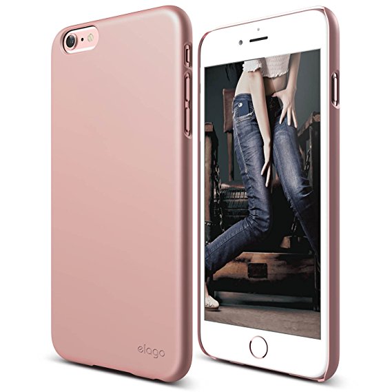 iPhone 6S Plus Case, elago [Slim Fit 2][Soft Feel Rose Gold] - [Light][Minimalistic][True Fit] - for iPhone 6 Plus/6S Plus