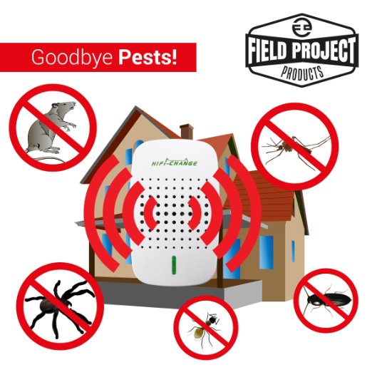 PestByGoneTM ★Ultrasonic Pest Repellent ★ Repels Mice, Rats, cockroaches, mosquitoes and spiders ★ 100% Safe Home Pest Control