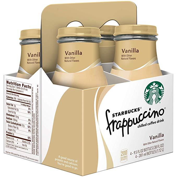Starbucks Frappuccino Vanilla, 4 pk, 9.5 oz Bottles