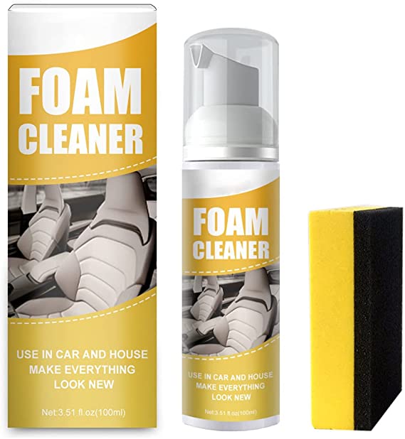 Multipurpose Foam Cleaner, Multifunctional Foam Cleaner for Car and House Lemon Flavor All-Purpose Household Cleaners Concentrate (1pcs)