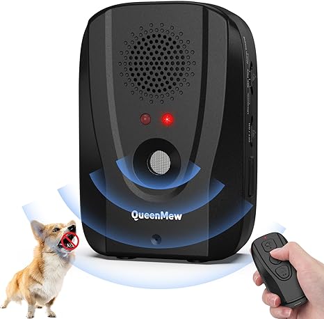 Dog Bark Deterrent Devices With Remote Control, Anti Barking Device Range Up To 33 Ft, Dog Barking Control Devices With Recording And 3 Adjustable Functions, Sonic Bark Deterrent Suitable For One Dog