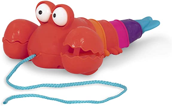 B. toys by Battat Pull Along Lobster Toy – Push or Pull – Waggle-A-Longs – Pinchy Pat – Walking Toy with String – Baby, Toddler, Kids – 18 Months