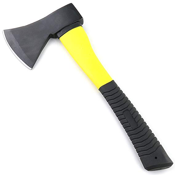 Toulpuer Axe Forged Steel Construction Camping Hatchet Sharp-Edged Steel Strong Handle and Anti-Slip Grip