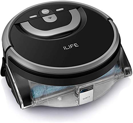 ILIFE Shinebot W400 Floor Washing Scrubbing Robot, Dual 0.9L Water Tank, Tile, Laminate and Stone Cleaning Robot