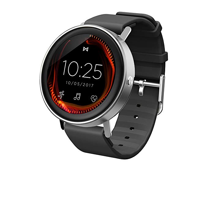 Misfit Vapor (Stainless Steel with Black Sport Strap). Touchscreen Smartwatch with Wireless Music and Text. Compatible with Android and iPhones