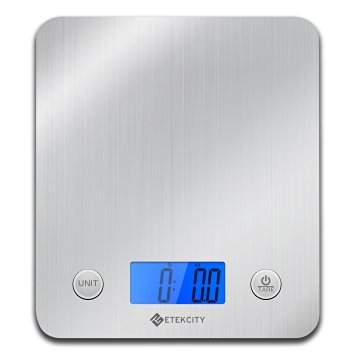 Etekcity Digital Multifunction Kitchen Food Scale in Stainless Steel (Batteries Included)