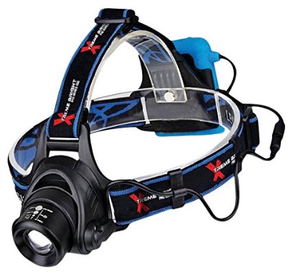 Xtreme Bright Pro Series X55 LED Headlamp - Ultimate camping headlamps portable work lights powersports accessory lights cycling safety reflectors and great addition to camping and hiking equipment