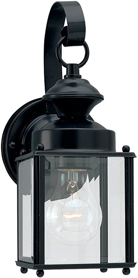 Sea Gull Lighting 8456-12 Jamestowne Outdoor Wall Lantern Outside Fixture, One - Light, Black