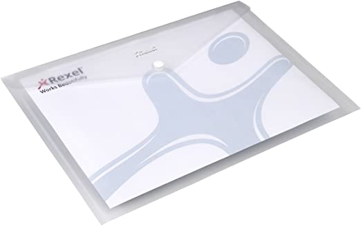 Rexel Ice Popper Wallets A4 Clear Landscape Folder (Pack Size 5)