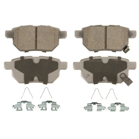 Wagner ThermoQuiet QC1423 Ceramic Disc Pad Set With Installation Hardware, Rear