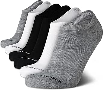 Tommy Hilfiger Men's Athletic Socks - Cushion No Show Ankle Socks (6 Pack)