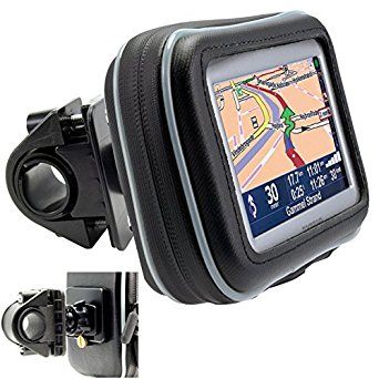 ChargerCity Universal Motorcycle / Bike Mount with Water Resistant Case for 4.3" & 5" inch GPS Garmin Nuvi 50 52 54 55 56 58 57 42 44 45 2539 2555 2557 2559 2595 2597 2598 2599