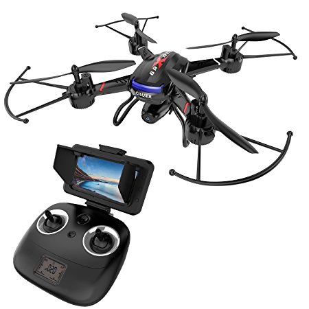 Holy Stone F181G FPV RC Drone with HD Camera 720P FOV 120° Live Video with LCD Screen for Adults Kids Beginners 5.8G Image Transmission Quadcopter RTF Toys with Altitude Hold Emergency Stop One Key Take-Off Modular Battery