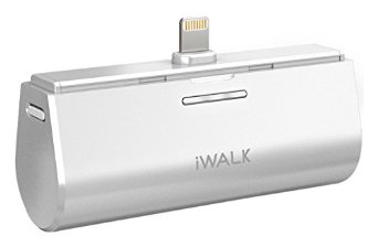 iWALK Link Me® 3000mAH Rechargeable Docking Case Friendly Backup Battery for Apple iPhone 6 6 Plus 5s 5c 5 iPad and iPods and all devices with Lightning port - White
