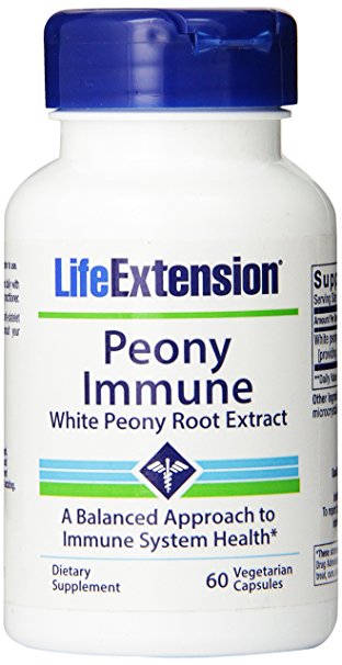 Life Extension Peony Immune Vegtarian Capsules, 600 mg, 60 Count