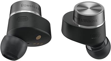 Bowers & Wilkins Pi7 S2 in-Ear True Wireless Earphones, Dual Hybrid Drivers, Qualcomm aptX Technology, Active Noise Cancellation, Works with Bowers and Wilkins App, Satin Black (2023 Model)