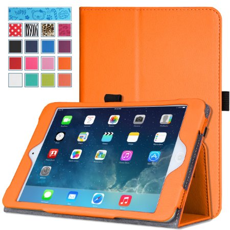 MoKo iPad Mini Case, iPad Mini 2 / 3 Case, Slim Folding Cover Case for Apple iPad Mini 1 (2012) / iPad Mini 2 (2013) / iPad Mini 3 (2014), ORANGE (Will not fit iPad Mini 4)