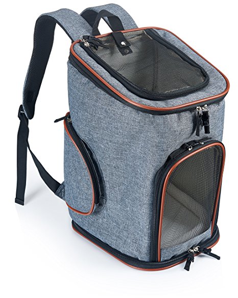 Soft-Sided Pet Carrier Backpack for Small Dogs and Cats by Pawfect Pets- Airline-Approved, Designed for Travel, Hiking, Walking & Outdoor Use