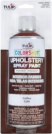 Tulip ColorShot Instant Fabric Color Interior Upholstery Spray 8 oz - Coffee (Packaging may vary)