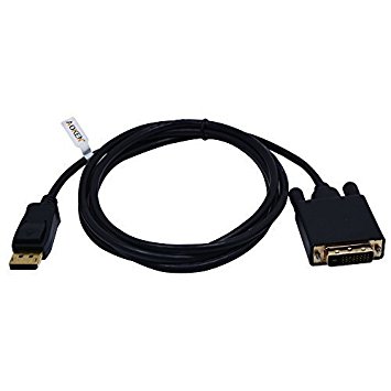 Aoken Gold Plated DisplayPort to DVI Cable 6 Feet in black