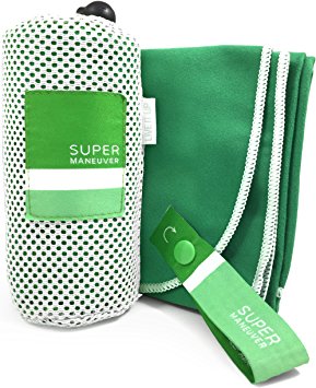 Super Towel for Sports, Beach & Travel — Lightweight, Compact, Absorbent, Quick-Drying, Soft Microfiber Suede — Awesome for pool, gym, yoga, bath, camping (Medium 40x20", Extra Large 60x32")