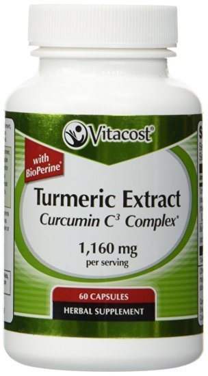Vitacost Turmeric Extract Curcumin C3 Complex with Bioperine -- 1,160 mg per serving - 60 Capsules