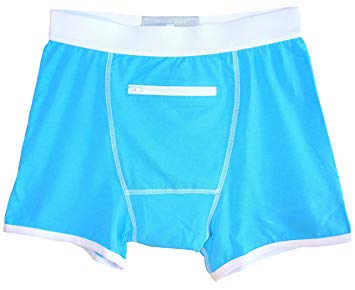 Speakeasy Briefs, Men's Stash Underwear with a Secret Front Pocket, Large, Blue