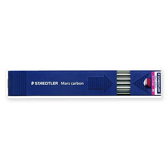 Staedtler Mars Carbon Lead, 2mm, 4B, 12 Lead (200-4B)