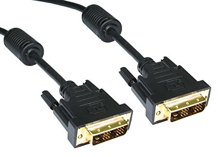 C&E DVI-D Male/Male Dual Link Digital Video Cable, Black (5 Meter/16.4 Feet)