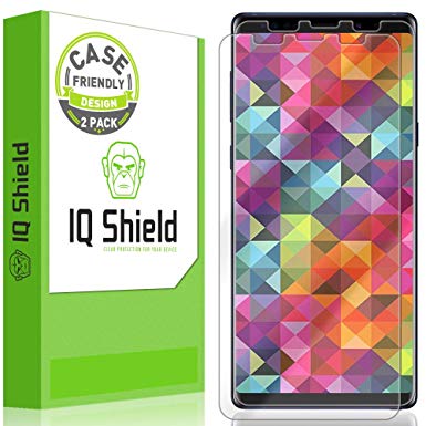 Galaxy Note 9 Screen Protector, IQ Shield LiQuidSkin Full Coverage Screen Protector Galaxy Note 9 [Case Friendly][2-Pack] HD Clear Anti-Bubble Film