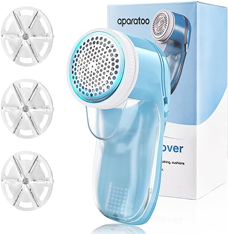 Fabric Shaver, Electric Lint Remover, Lint Shaver with 3 Replaceable Blades USB Rechargeable, Sweater Shaver, Clothes Shaver, Pilling Remover, Fabric Shaver Fuzz Remover for Clothes Furniture