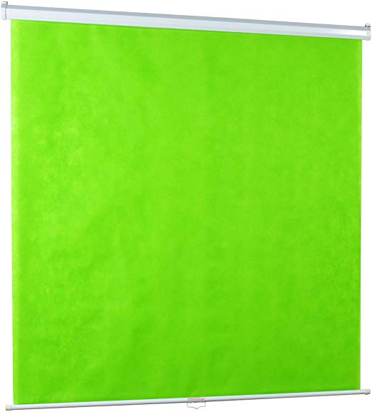 VIVO Pull Down 100 inch Diagonal Green Screen, Mountable Chroma Key Panel Backdrop for Background Removal, Wrinkle-Resistant Fabric (PS-M-100G)