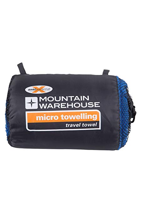 Mountain Warehouse Medium Micro Towelling Travel Towel - 120x60 cm - 6 Colours, Light Beach Towel, Fast Drying, Absorbent Gym Towel - For The Beach, Camping & Travelling